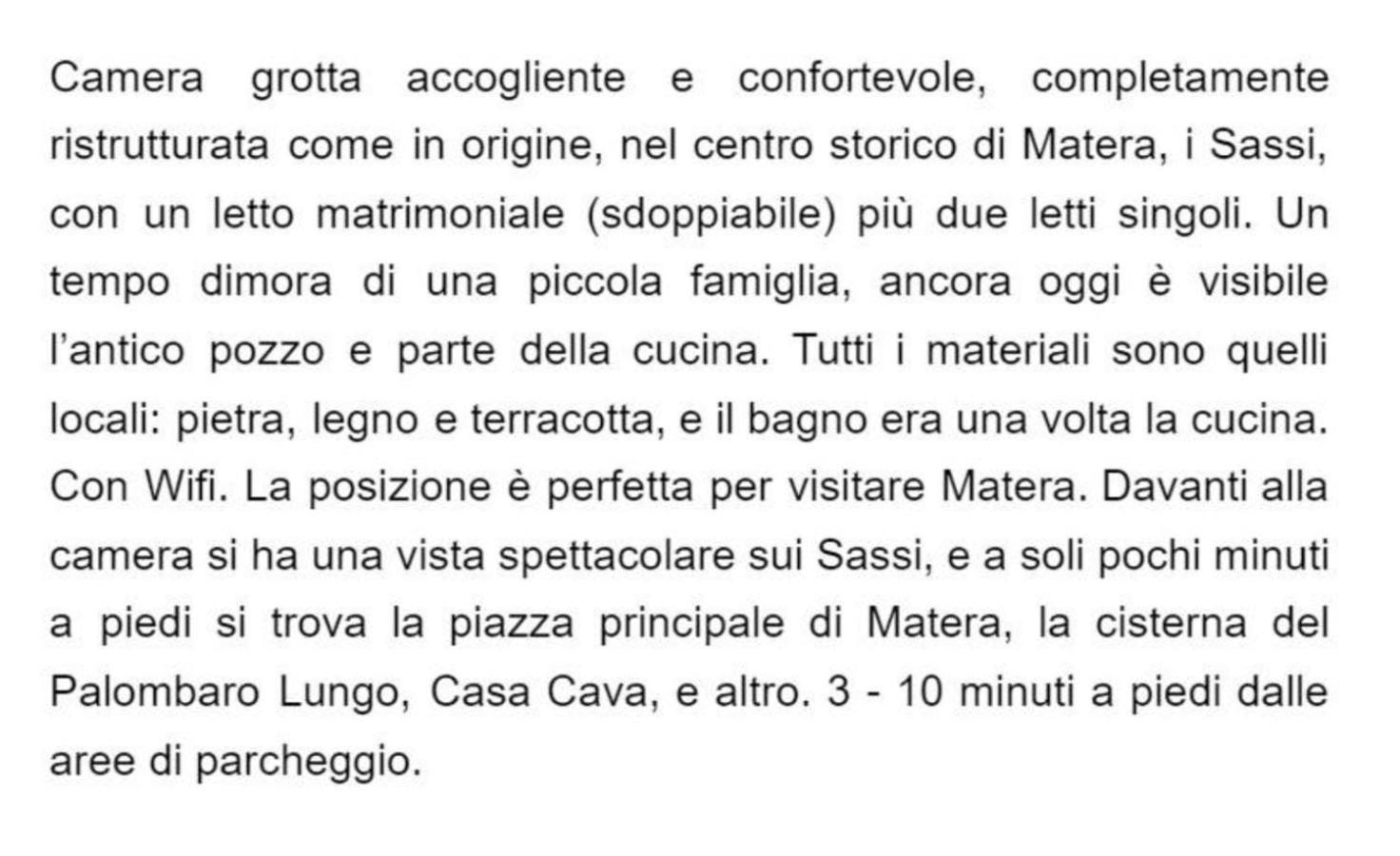 Cave Rooms Sassi Matera Szoba fotó